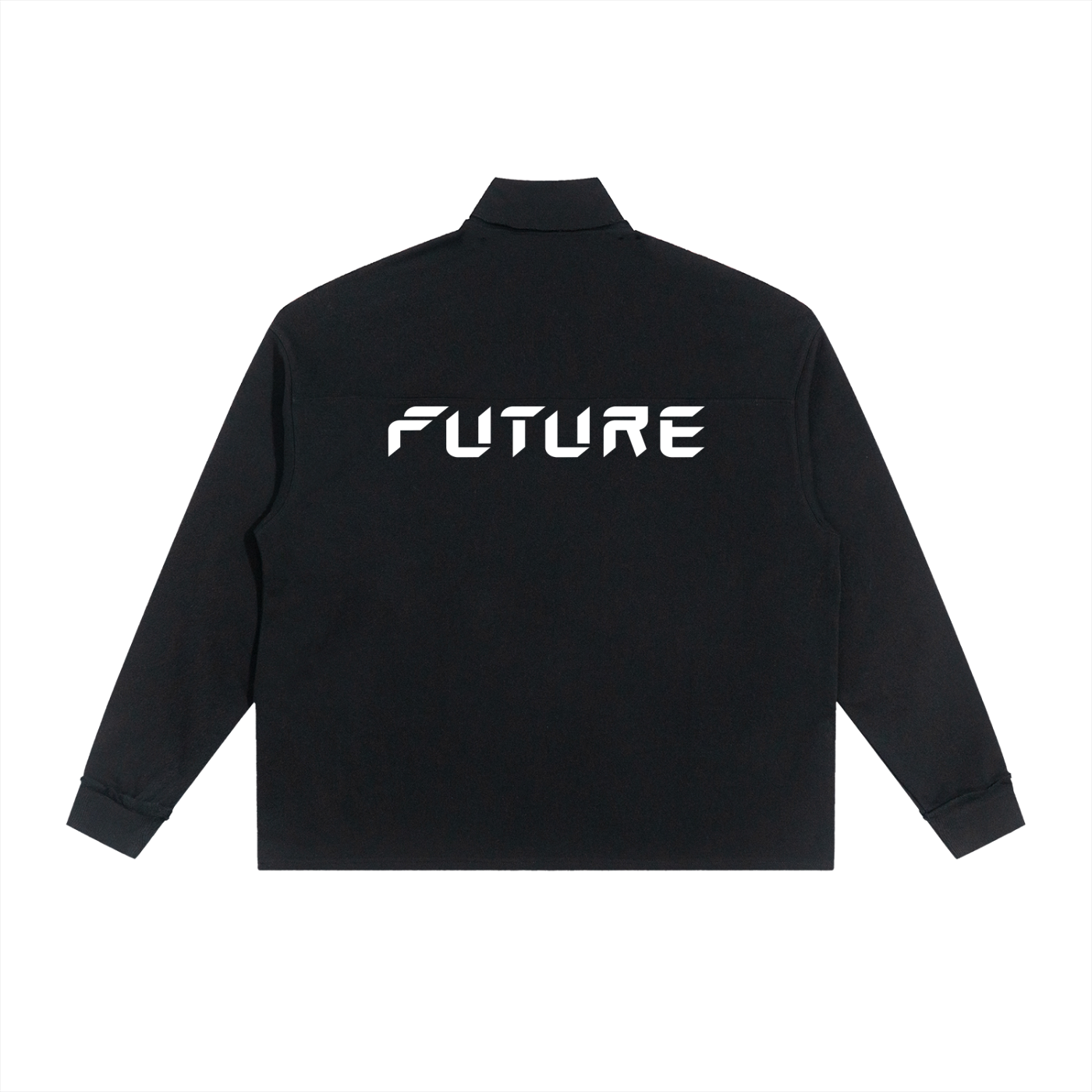 Half-Zip Rolled Edge Fleece Sweatshirt